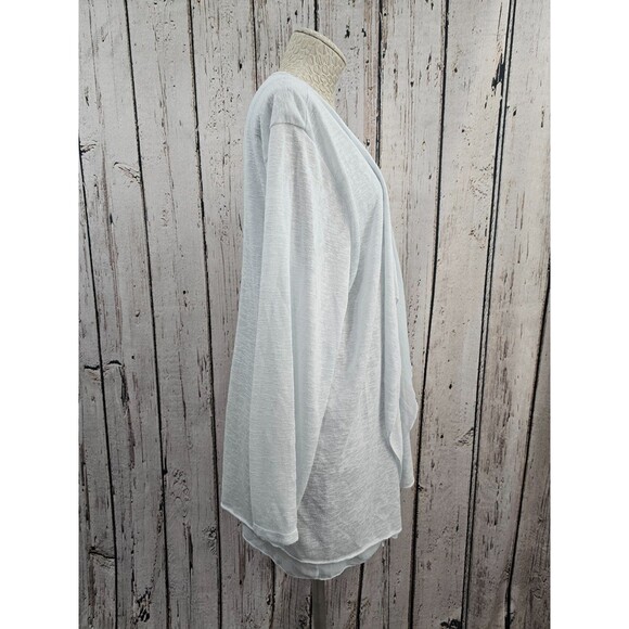 ALK Women's 2X Rosemarine Light Blue Layered Open Front Lightweight Cardigan EUC - Picture 5 of 8